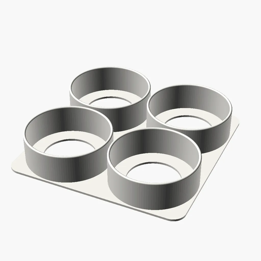 3D-modellen av Glassholder for bobilskapet, 4 glass