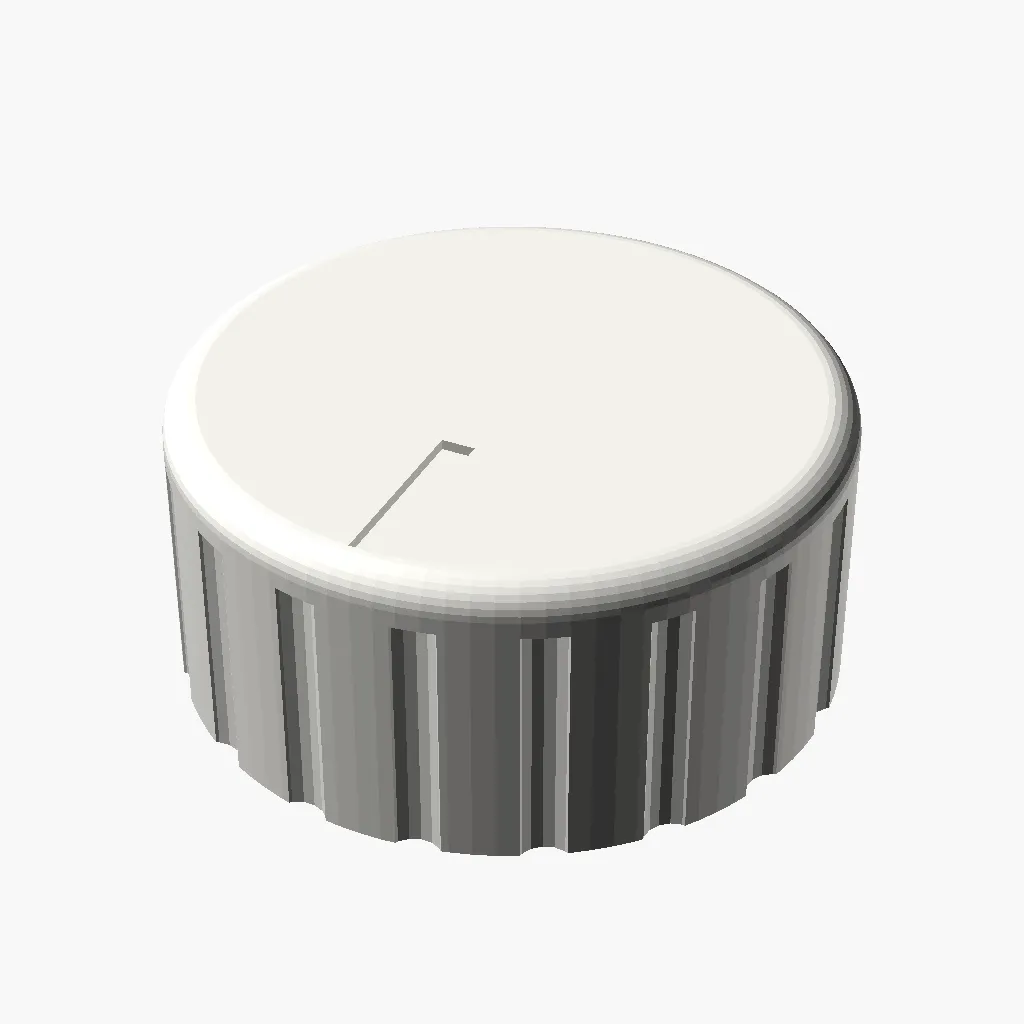 3D-modellen av Knott for D-aksel, 6 mm