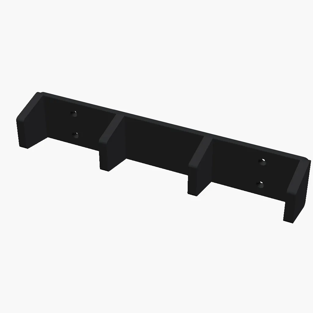 3D-modellen av Veggholder for langrennsski, 3 par
